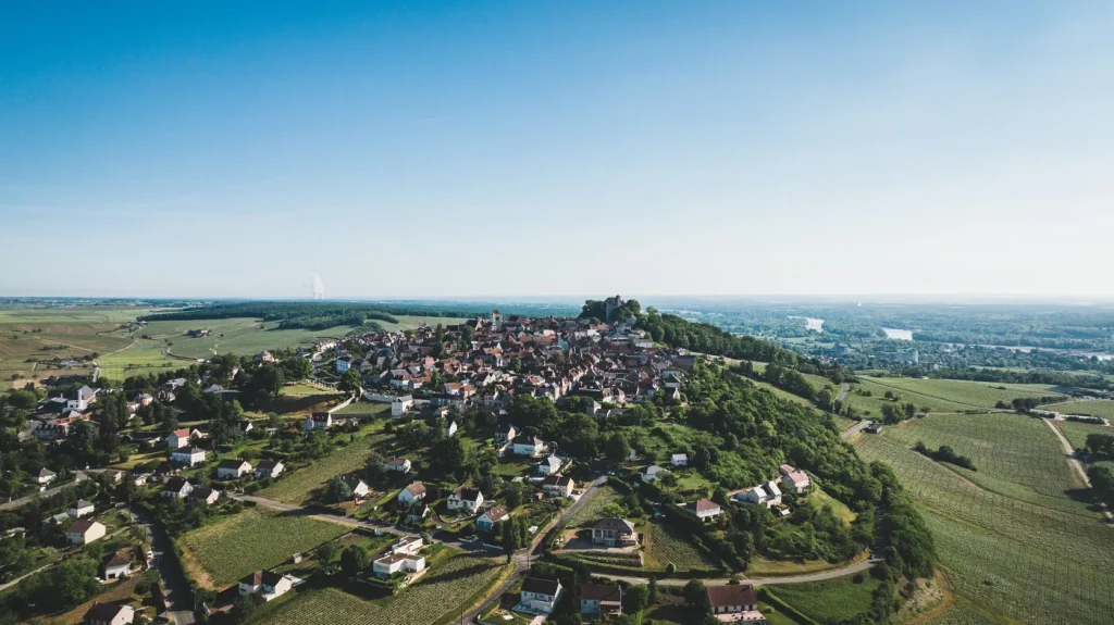 Sancerre vue d'en haut