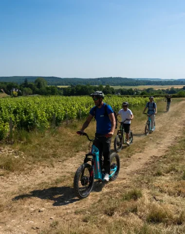 Trottinette électrique Sancerre / famille @ Les Coflocs