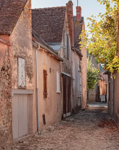 ruelles pavés de Levroux dans l'Indre